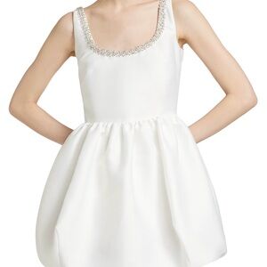 Self-Portrait White Dress with Crystal Embellishment